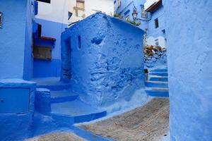 Calle en Chefchaouen, Marruecos foto