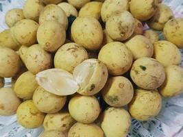fresh sour longan fruit photo