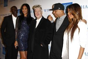 LOS ANGELES, DEC 3 - Djimon Hounsou, Kimora Lee, David Lynch, Russell Simmons, Angela Simmons at the 3rd Annual Change Begins Within Benefit at the LACMA on December 3, 2011 in Los Angeles, CA photo