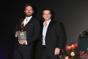 SANTA BARBARA, JAN 25 - Ben Affleck, Matt Damon arrives at the 2013 SBIFF Modern Masters Award presented to Ben Affleck at Arlington Theater on January 25, 2013 in Santa Barbara, CA photo