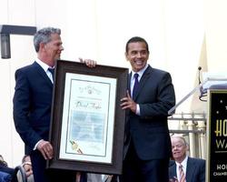 LOS ANGELES, MAY 31 - David Foster, Mayor Antonio Villaraigosa at the David Foster Hollywood Walk of Fame Star Ceremony at the Capital Records Building on May 31, 2013 in Los Angeles, CA photo