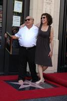 LOS ANGELES, AUG 18 - Danny Devito, with Wife Rhea Perlman at the ceremony as Danny DeVito Receives a Star at Hollywood Walk of Fame on the August 18, 2011 in Los Angeles, CA photo