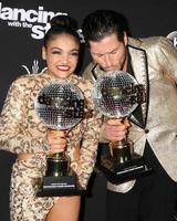 LOS ANGELES, NOV 22 - Laurie Hernandez, Valentin Chmerkovskiy at the Dancing With The Stars Live Finale at The Grove on November 22, 2016 in Los Angeles, CA photo