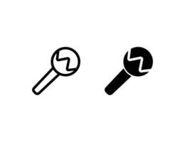 maracas icon. outline icon and solid icon vector