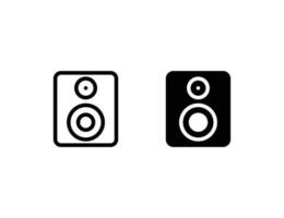 icono de altavoz. icono de contorno e icono sólido vector