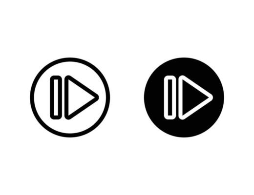 next icon. outline icon and solid icon
