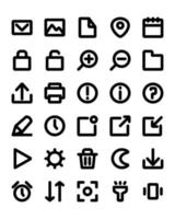 user interface icon set. outline icon vector