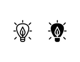 electric energy save icon. outline icon and solid icon vector