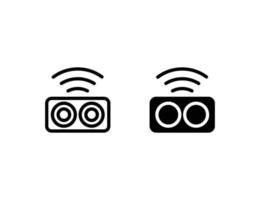 loudspeaker icon. outline icon and solid icon vector