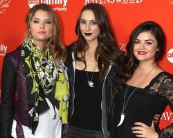 LOS ANGELES, OCT 15 - Ashley Benson, Troian Bellisario, Lucy Hale at the Pretty Little Liars Halloween Espisode Screening at Hollywood Forever Cemetary on October 15, 2013 in Los Angeles, CA photo
