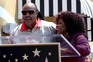 LOS ANGELES, MAY 19 - Stevie Wonder, Chaka Kahn at the Chaka Kahn Hollywood Walk of Fame Star Ceremony at Hollywood Blvd on May 19, 2011 in Los Angeles, CA photo