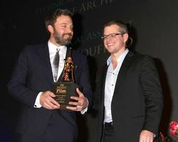 SANTA BARBARA, JAN 25 - Ben Affleck, Matt Damon arrives at the 2013 SBIFF Modern Masters Award presented to Ben Affleck at Arlington Theater on January 25, 2013 in Santa Barbara, CA photo