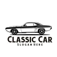 Classic Car vector logo for poster, sticker, flyer, T shirt, design