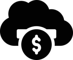 ilustración de vector de nube de dólar en un fondo. símbolos de calidad premium. iconos vectoriales para concepto y diseño gráfico.