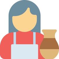 girl pottery vector illustration on a background.Premium quality symbols.vector icons for concept and graphic design.