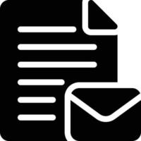 ilustración de vector de correo de documento en un fondo. símbolos de calidad premium. iconos vectoriales para concepto y diseño gráfico.