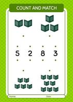 Count and match game with quran. worksheet for preschool kids, kids activity sheet vector