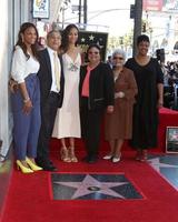 LOS ANGELES  MAY 3 - Zoe Saldana, Siblings, Mother at the Zoe Saldana Star Ceremony on the Hollywood Walk of Fame on May 3, 2018 in Los Angeles, CA photo