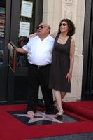 LOS ANGELES, AUG 18 - Danny Devito, with Wife Rhea Perlman at the ceremony as Danny DeVito Receives a Star at Hollywood Walk of Fame on the August 18, 2011 in Los Angeles, CA photo