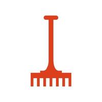 Rake illustrated on a white background vector