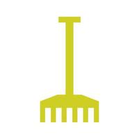 Rake illustrated on a white background vector