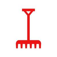 Rake illustrated on a white background vector