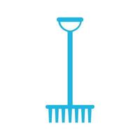 Rake illustrated on a white background vector