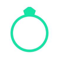 Diamond ring illustrated on a white background vector