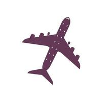 Airplane illustrated on a white background vector