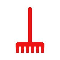 Rake illustrated on a white background vector