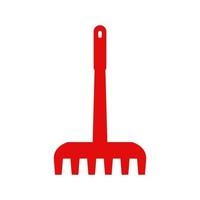 Rake illustrated on a white background vector