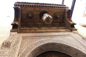 Detail of a Building in Fez, Morocco photo