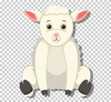 Cute sheep in flat cartoon style vector