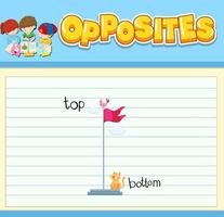 Opposite words with pictures for kids vector