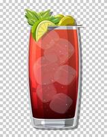 Cóctel Bloody Mary en vaso vector