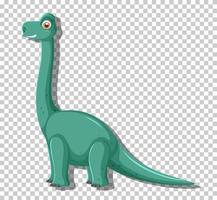 Lindo dinosaurio diplodocus aislado vector