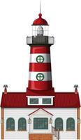 Lighthouse isolated on white background vector