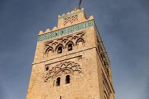 mezquita kutubiyya en marrakech, marruecos foto