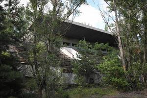 Stadium in Pripyat Town, Chernobyl Exclusion Zone, Ukraine photo