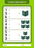 Count and match game with quran. worksheet for preschool kids, kids activity sheet vector