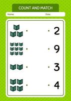 Count and match game with quran. worksheet for preschool kids, kids activity sheet