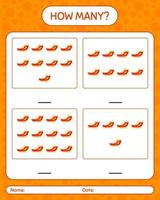 How many counting game with santa's sleigh. worksheet for preschool kids, kids activity sheet