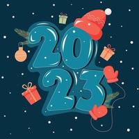 feliz año nuevo 2023 vector