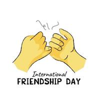 International Friendship Day with Pinky Promise Symbol vector