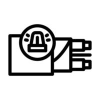 cable for alarm systems line icon vector illustration