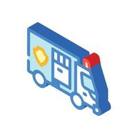 police truck isometric icon vector illustration isolated