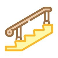 deck posts and handrails color icon vector illustration