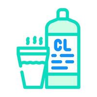 chlorine smell color icon vector illustration line