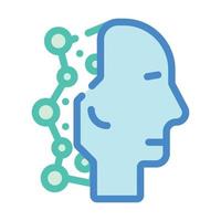 robot head artificial intelligence color icon vector illustration