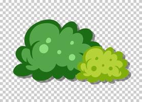 Isolated bushes in flat style vector